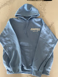 sky blue amped moto hoodie